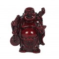 Szczęśliwy Budda z toelem, monetą bogactwa i workiem pieniędzy - figurka na pomyślność finansową - wysokość 9 cm
