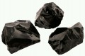 Przepięknie lśniący czarny obsydian z Meksyku - kamień ochronny, waga 360-450 g