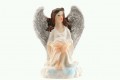 Aniołek ze srebrnymi skrzydełkami - mała figurka, wysokość 5,5 cm
