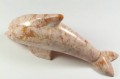 Delfin z różowego onyksu (symbol szczęścia i radości) dł. 14 cm, figurka z Meksyku