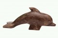 Delfin z brązowego onyksu (symbol szczęścia i radości) - figurka z Meksyku, długość 19,5 cm