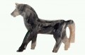 Koń z szarego onyksu - figurka z Meksyku, wysokość 16 cm