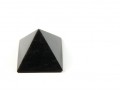 Piramida z czarno-szarego obsydianu z Meksyku - wysokość 4 cm