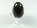 Jajko z labradorytu z podstawką, wysokość 5 cm (kamień mocy i osobistego przeznaczenia)