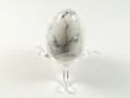 Jajko z howlitu białego z podstawką, wysokość 5 cm (pamięć, rozumowanie, postęp w rozwoju)