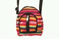 Mała torebka z Ekwadoru na ramię lub na szyję, czerwona - na pieniądze, dokumenty i drobiazgi w podróży, wysokość 16 cm