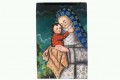Virgen del Niño (Madonna z Dzieciątkiem) - w stylu kolonialnym - obrazek olejny 10 cm x 15 cm (nie oprawiony) - Cuzco, Peru