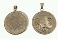 Medalion-wisiorek z wojownikiem i kalendarzem Azteków