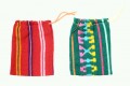 Kolorowy meksykański woreczek, czerwony lub zielony - na kamień albo amulet