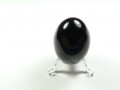 Jajko z obsydianu czarnego z Meksyku, wysokość 5,5 cm (ochrona energetyczna)