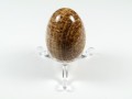Jajko z aragonitu brązowego z podstawką, wysokość 5 cm (dla wrażliwych i zestresowanych)